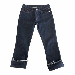 NWOT-9inthemorning(Italian Made)-Raw Hem Cuffed Cropped Jeans-Sz 27